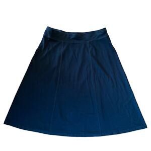 L.L Bean Skirt Black Midi Stretch A-Line Pull On Casual Solid size medium
